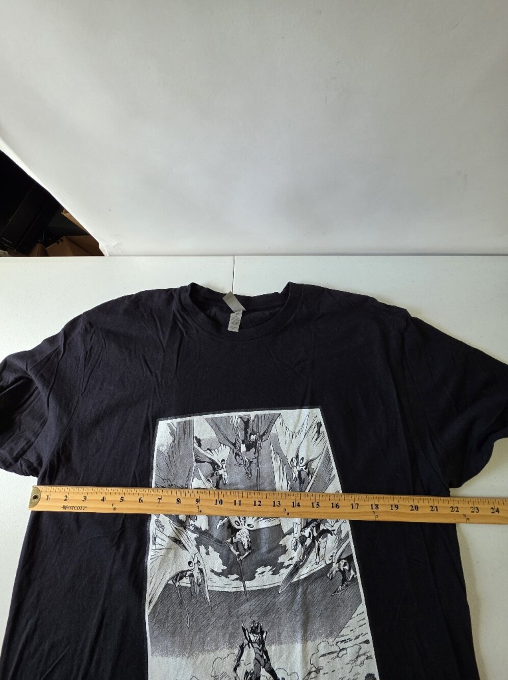 Neon‎ Genesis Evangelion Manga Design Tee Shirt Size XL Black Short Sleeve Anime - Picture 7 of 12
